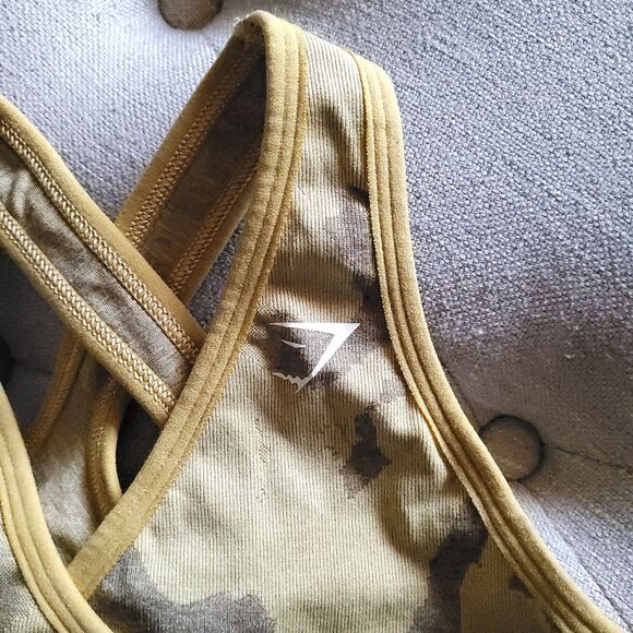 GymShark Adapt Tan Camo Seamless Sports Bra Legging Set Womens Small - Picture 7 of 12